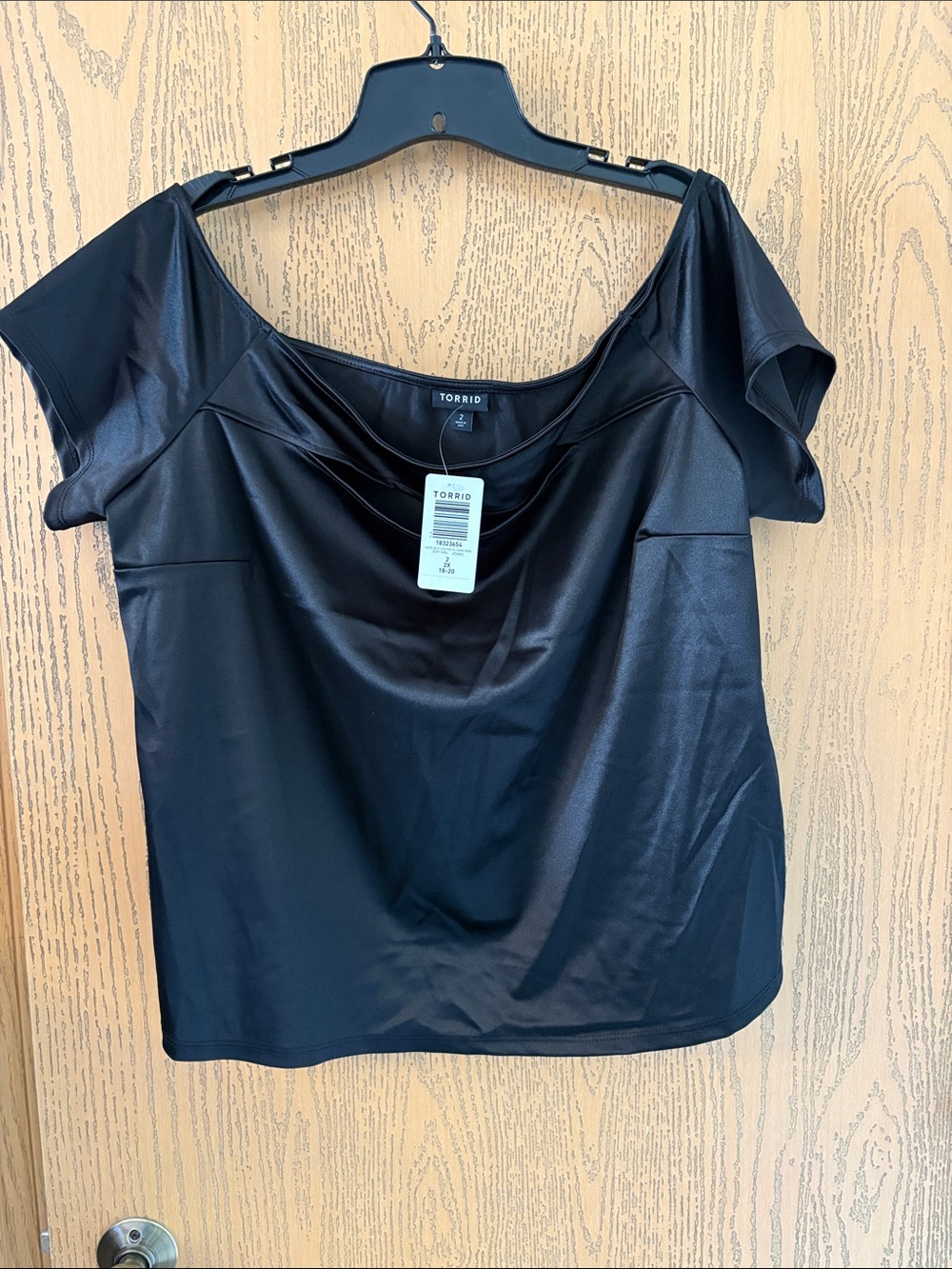 Torrid Black Satin Top